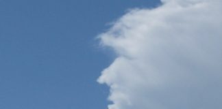 Donald Trump Followed By Large Combative Cloud Of Global Warming