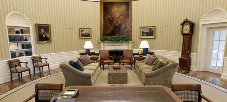 Donald Trump replaces George Washington painting in Oval Office with Vigo the Carpathian