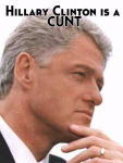 Former President Clinton rallies the Cunts